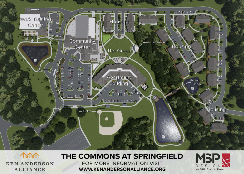 Aerial view of Ken Anderson Alliance Community Commons at Springfield Aerial view of Ken Anderson Alliance Community Commons at Springfield