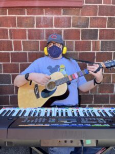 Chris playing guitar