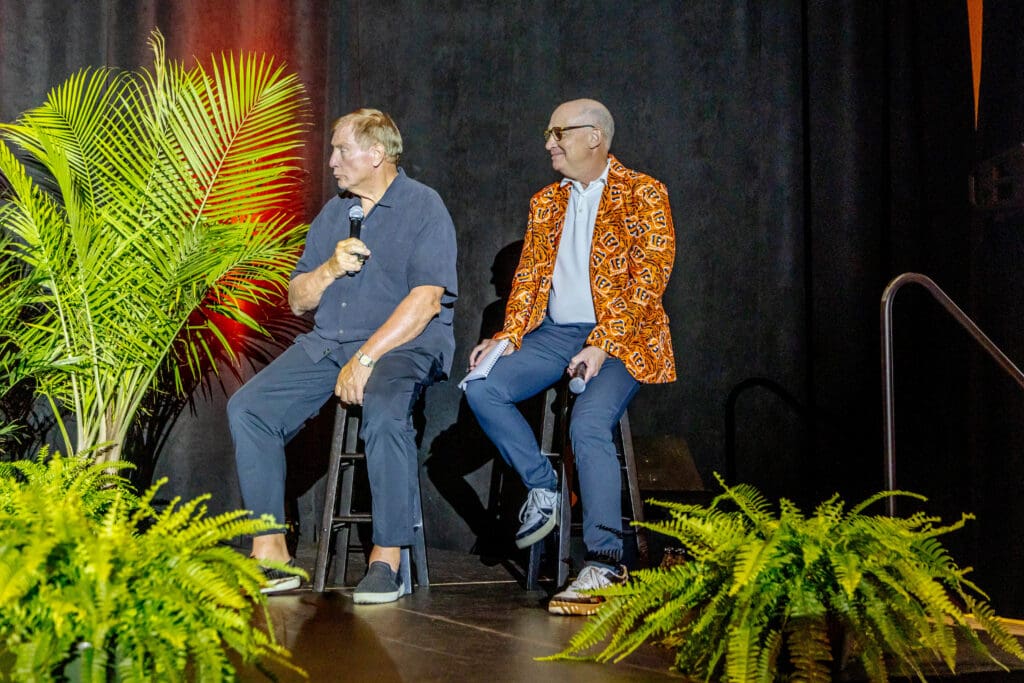 Dave Lapham and Dan Hoard moderate the Bengals Outlook Panel at Ken and Friends 2026
